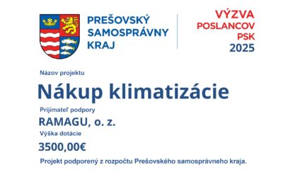 RAMAGU ATELIÉR je klimatizovaný vďaka PSK